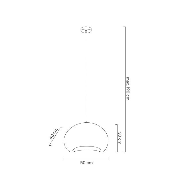 Lampa wisząca NEST 50 biała - Moosee